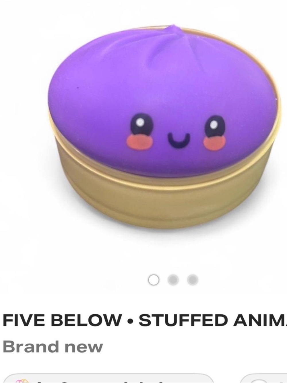 Purple Dumpling Smiling Squish Toy